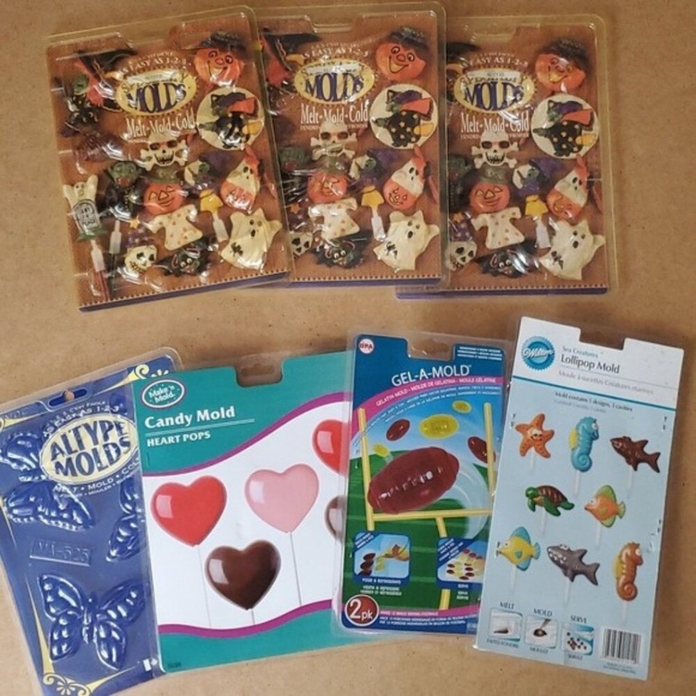 Wilton Molds Chocolate & Gel Gummy - 8 Mold Bundle